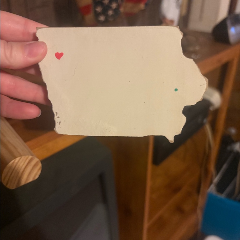 Cream State-Shaped Decor Piece